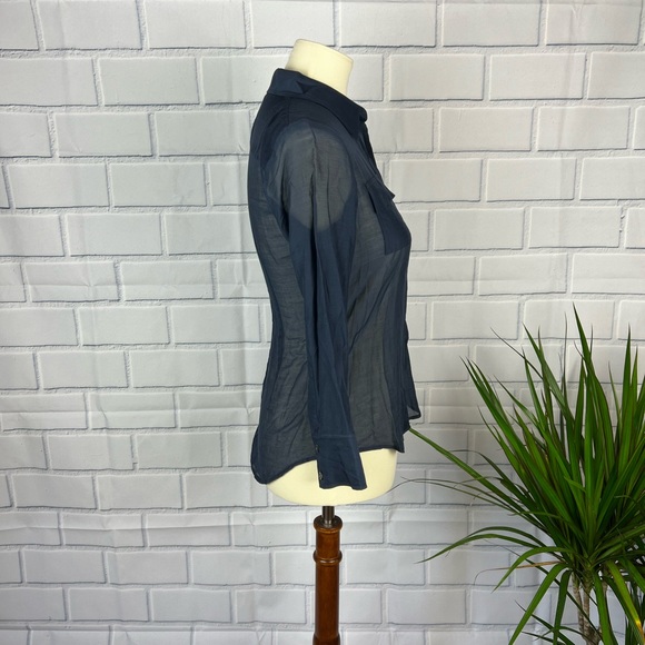 Theory March Shirt Cotton/Silk Blend - Picture 3 of 6